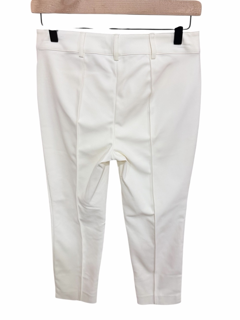 ST. JOHN Jennifer Ankle Pant Cream White Cropped Size 2 - Picture 7 of 13